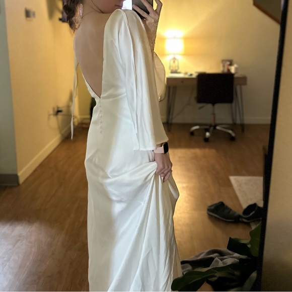 ASOS Y.A.S Bridal low back maxi dress in white - Picture 7 of 9